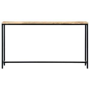 Console Table 140x35x76 cm Solid Rough Mango Wood