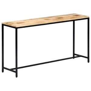 Console Table 140x35x76 cm Solid Rough Mango Wood
