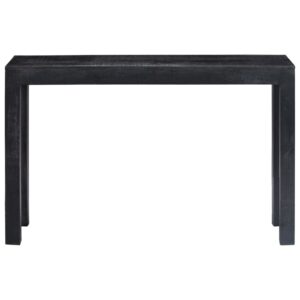 Console Table Black 118x30x76 cm Solid Mango Wood