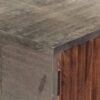 Console Table Grey 120x35x75 cm Solid Rough Mango Wood