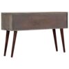 Console Table Grey 120x35x75 cm Solid Rough Mango Wood