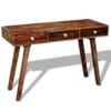 Console Table with 3 Drawers 76 cm Solid Sheesham Wood