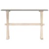 Console Table with Zinc Top 118x35x76 cm Solid Mango Wood