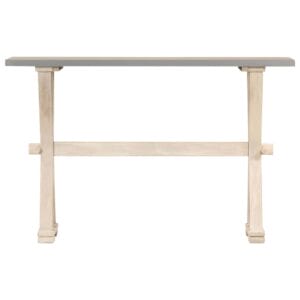 Console Table with Zinc Top 118x35x76 cm Solid Mango Wood