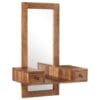 Cosmetic Mirror with 2 Drawers Solid Sheesham Wood