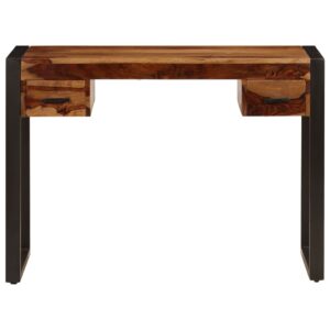 Desk with 2 Drawers 110x50x77 cm Solid Sheesham Wood