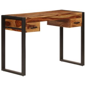 Desk with 2 Drawers 110x50x77 cm Solid Sheesham Wood
