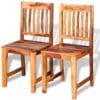 Dining Chairs 2 pcs Solid Sheesham Wood