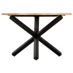 Dining Table Round 120×76 cm Solid Mango Wood 3