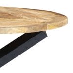 Dining Table Round 120×76 cm Solid Mango Wood 7
