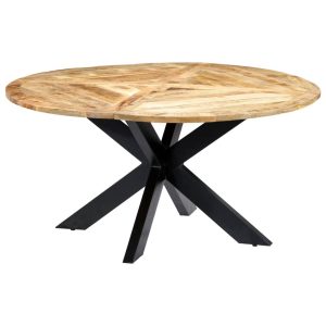 Dining Table Round 150x76 cm Mango Wood