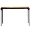 Dining Table Solid Rough Mange Wood and Steel 120 cm