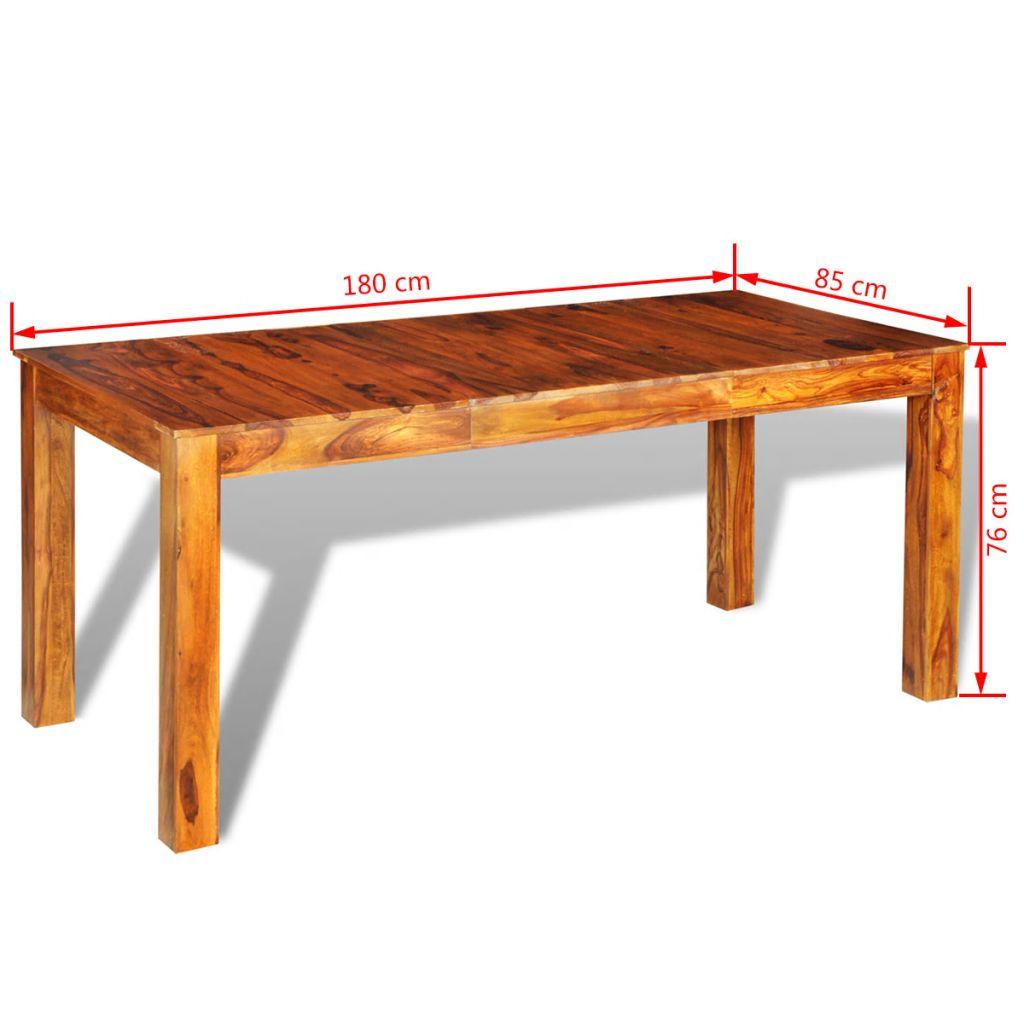 Dining Table Solid Sheesham Wood 180x85x76 cm