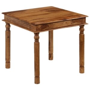 Dining Table Solid Sheesham Wood 80x80x77 cm