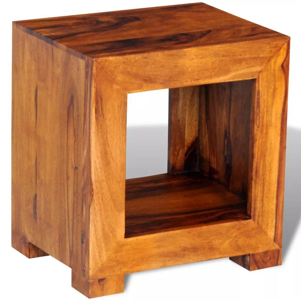 End Table Solid Sheesham Wood 37x29x40 cm
