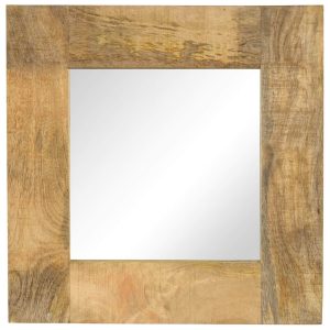 Mirror Solid Mango Wood 50x50 cm