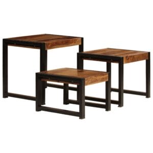 Nesting Tables 3 pcs Solid Sheesham Wood