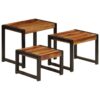 Nesting Tables 3 pcs Solid Sheesham Wood