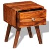 Nightstand with 1 Drawer 55 cm Solid Sheesham Wood