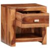 Nightstand with 1 Drawer Solid Sheesham Wood