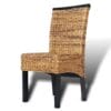 Rattan Woven Dining Chairs 6 pcs Abaca Brown