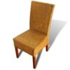 Set of 4 Handwoven Rattan Dining Chairs