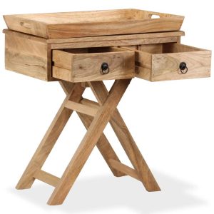 Side Table Solid Mango Wood 65X40X76 Cm