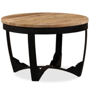 Side Table Solid Rough Mango Wood 60x40 cm