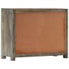 Sideboard Cabinet Grey 75x30x60 cm Solid Mango Wood