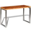 Solid Sheesham Wood Dining Table Office Desk with Steel Leg