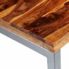 Solid Sheesham Wood Dining Table Office Desk with Steel Leg