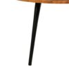 Table Set 3 Pieces Solid Mango Wood and Steel