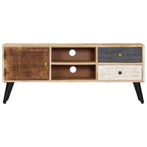 Media TV Cabinet 115x30x47 cm Solid Mango Wood