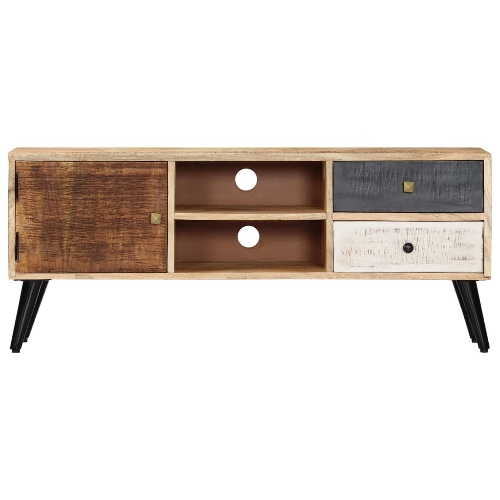 Media TV Cabinet 115x30x47 cm Solid Mango Wood