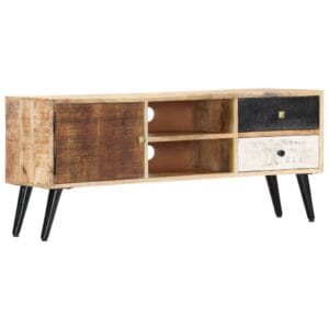 Retro Media TV Unit Solid Mango Wood 115cm