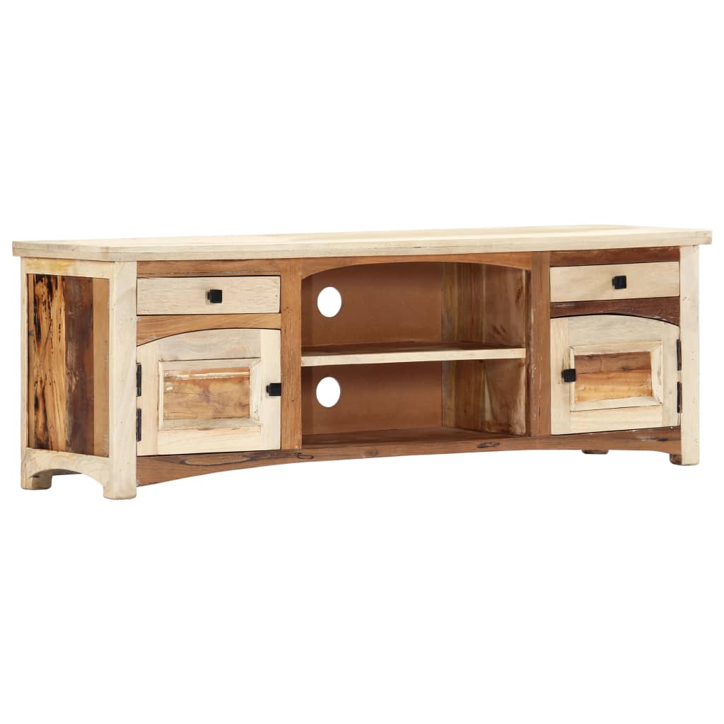 120cm Two-Tone Style TV Cabinet Solid Reclaimed Wood
