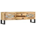 TV Cabinet 140x30x45 cm Solid Mango Wood 5