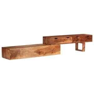 Large Block Beam TV Unit 200cm Solid Sheesham Wood