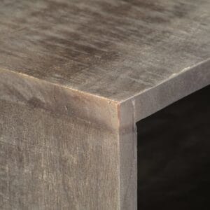 Retro Chic TV Cabinet Grey 115x30x46 cm Solid Rough Mango Wood