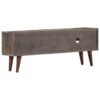 Retro Chic TV Cabinet Grey 115x30x46 cm Solid Rough Mango Wood