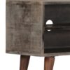 Retro Chic TV Cabinet Grey 115x30x46 cm Solid Rough Mango Wood