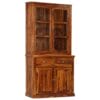 Vitrine Cabinet Solid Sheesham Wood 100x70x200 cm