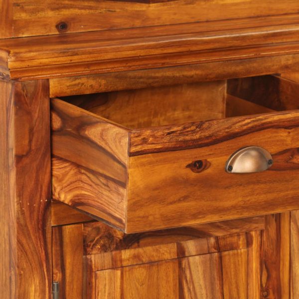 Vitrine Cabinet Solid Sheesham Wood 100x70x200 cm