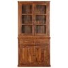 Vitrine Cabinet Solid Sheesham Wood 100x70x200 cm