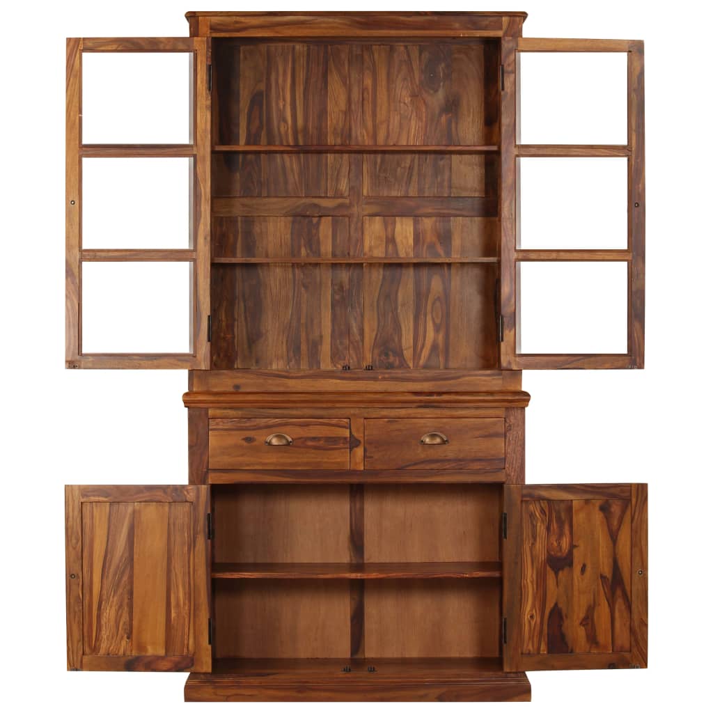 Vitrine Cabinet Solid Sheesham Wood 100x70x200 cm