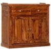 Vitrine Cabinet Solid Sheesham Wood 100x70x200 cm