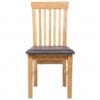 274364 Dining Chairs 6 pcs Solid Oak Wood and Faux Leather (243546+243547)
