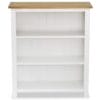 3-Tier Bookcase 72x22,5x82 cm Solid Oak Wood