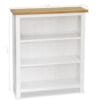 3-Tier Bookcase 72x22,5x82 cm Solid Oak Wood