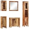 5 Piece Bathroom Set Solid Sheesham Wood